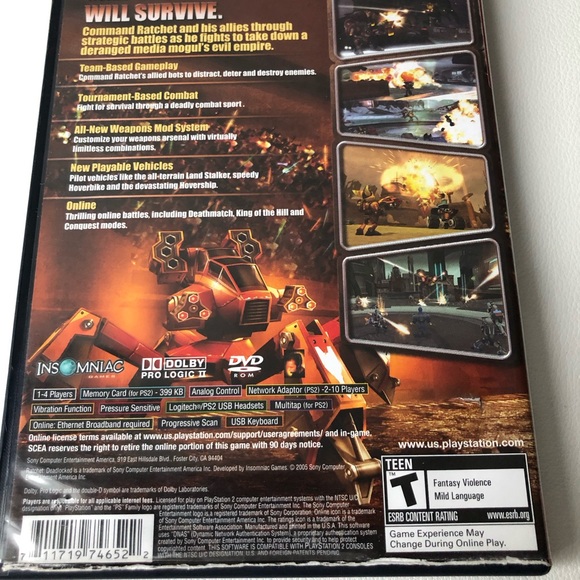 Ratchet: Deadlocked Black Label(Sony PlayStation 2, 2006) Tested Complete - Picture 2 of 6